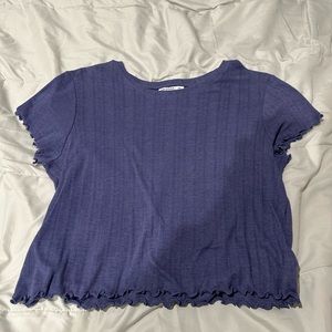 Blue Ruffled Crop Too from Arizona Jean Co!